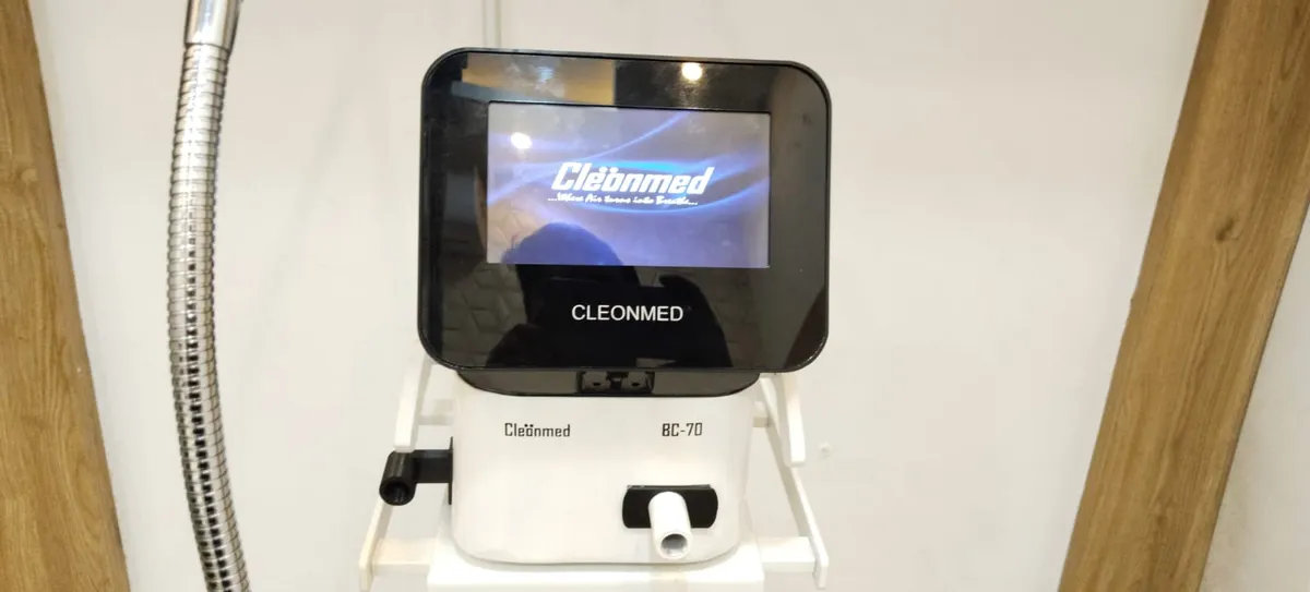 Close-up of the BC-70 touch screen